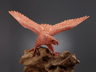 綺麗珊瑚 - 《鵬程萬里》稀世珍貴、展現完美工藝來自深海的紅珊瑚作品